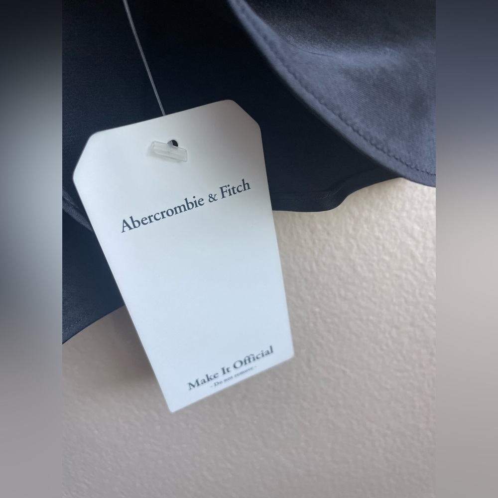New Abercrombie Fitch Julia Strapless Scarf Maxi Dress Black Size Medium - Picture 9 of 16